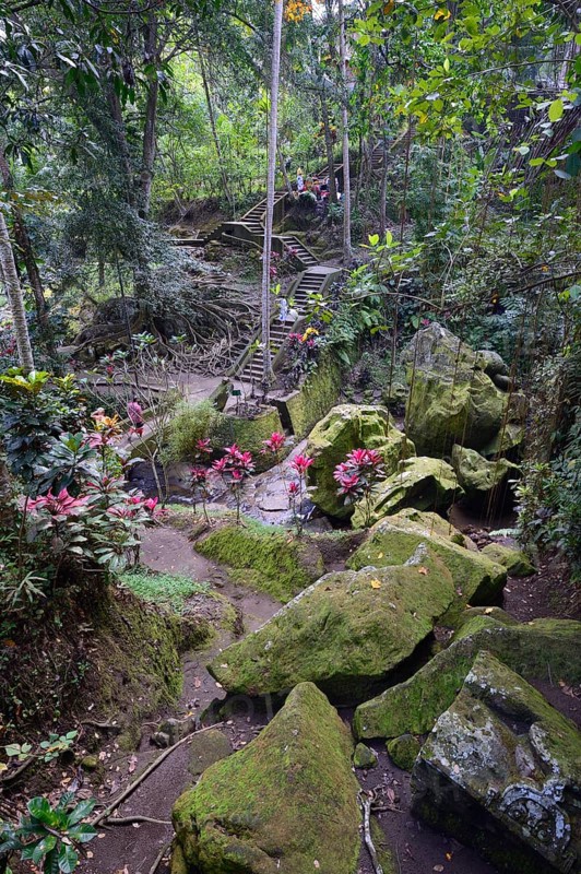 Huge basalt boulders at Goa Gaja Elephant Temple