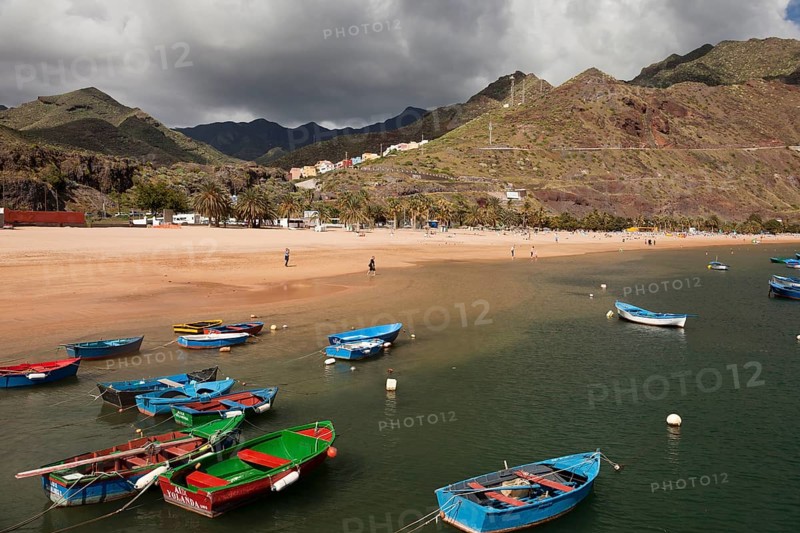 Fishing boats on the sand beach