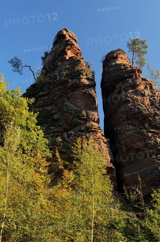 Rock ""bride"" and ""groom"" in the fall