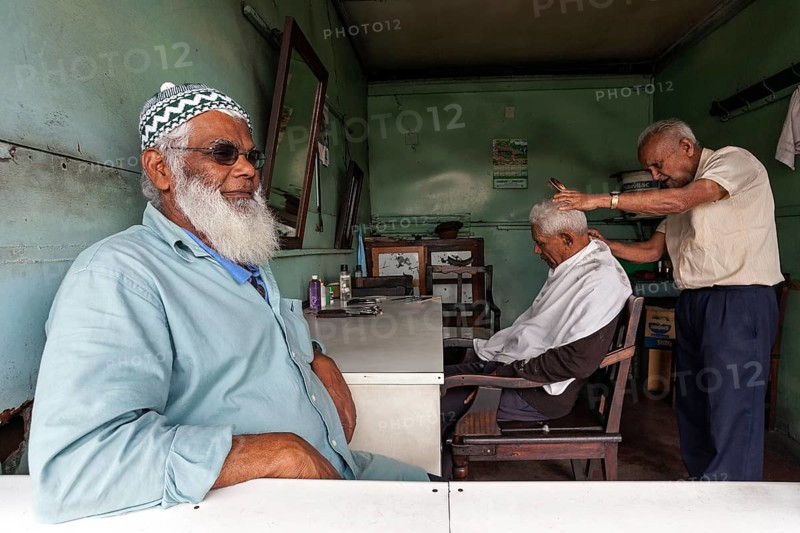Local men at the hairdresser's