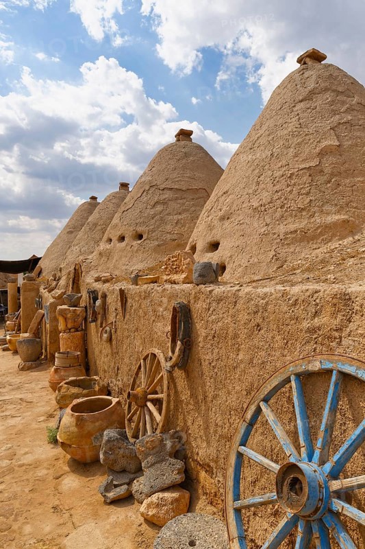 Beehive-shaped mud-brick trulli houses