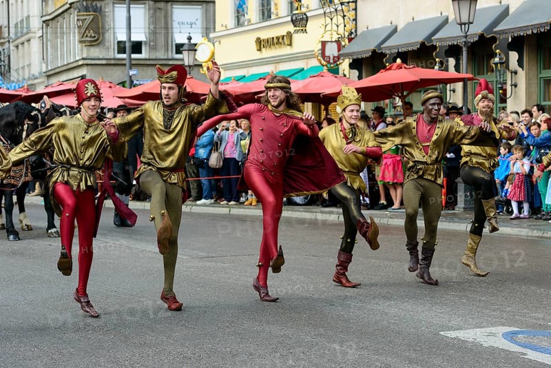 Morisco dancers or Morris dancers in costume