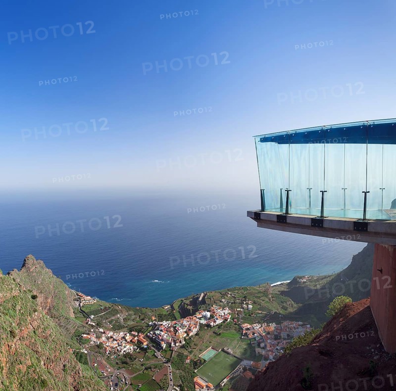 View from the Mirador de Abrante restaurant of Agulo