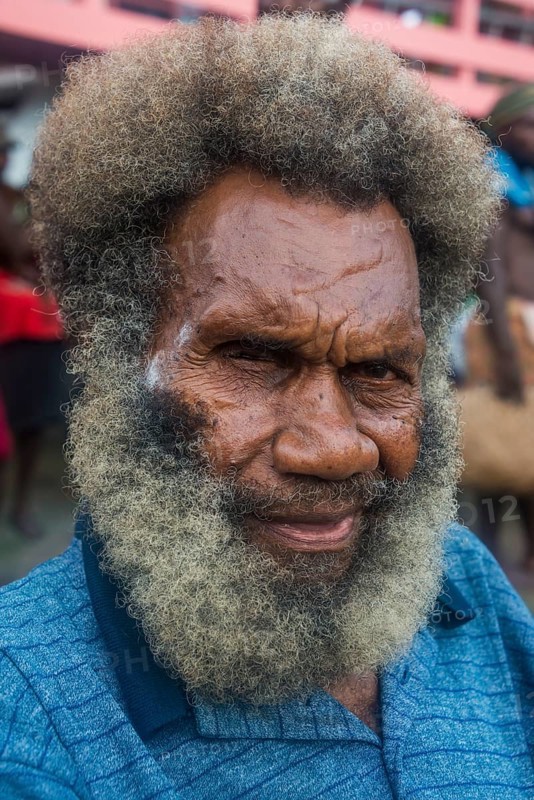Bearded melanesian old man