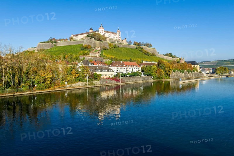 Festung Marienberg castle located on a hill above the town