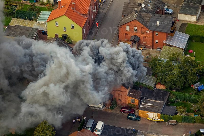 Fire in a pithead building