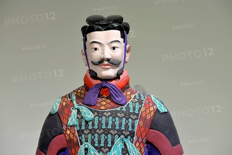 Terracotta warrior replicated in original colours