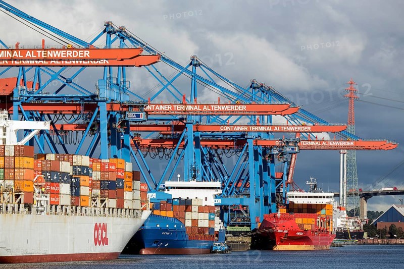 Altenwerder container terminal in the Port of Hamburg