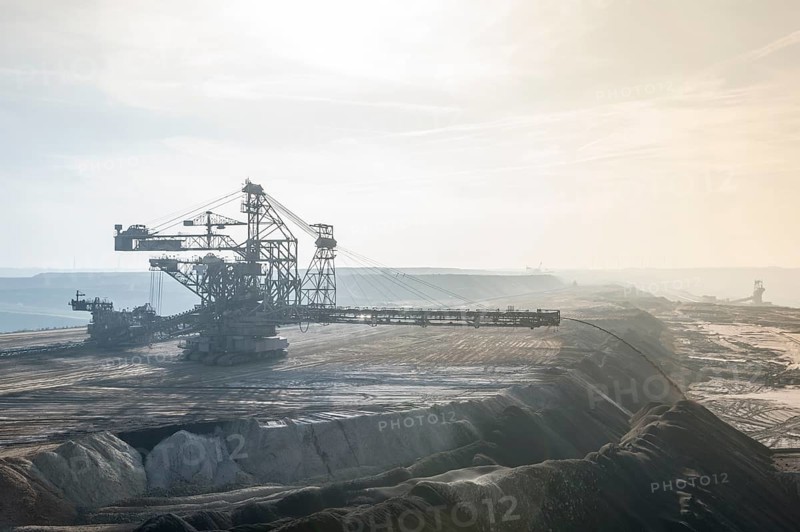 Stacker in the Garzweiler surface mine filling the residual hole