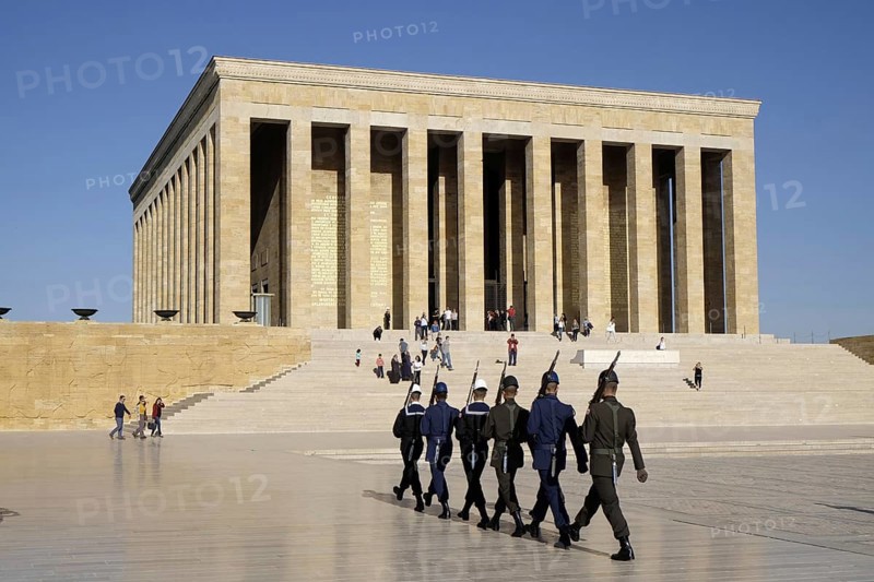 Guards at the mausoleum of Mustafa Kemal Ataturk