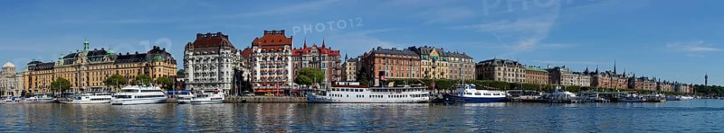 Houses along the promenade of Strandvagen