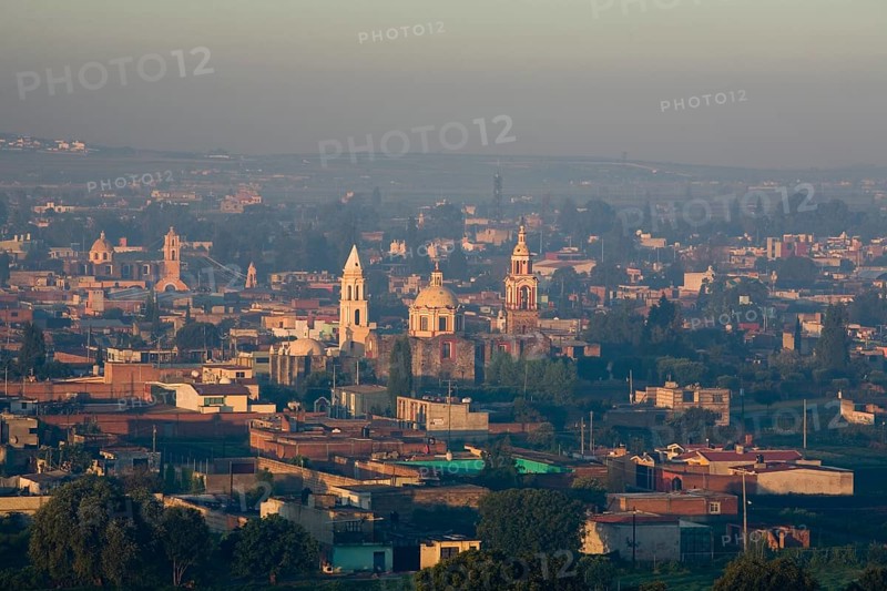 Town of Cholula in the early morning light