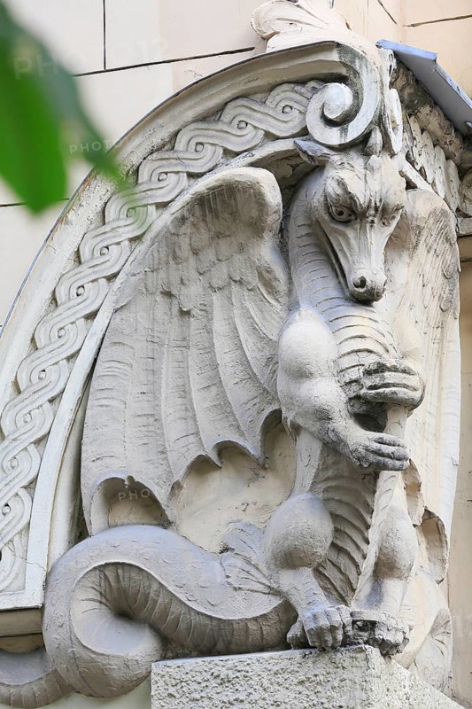Sculpture of a dragon
