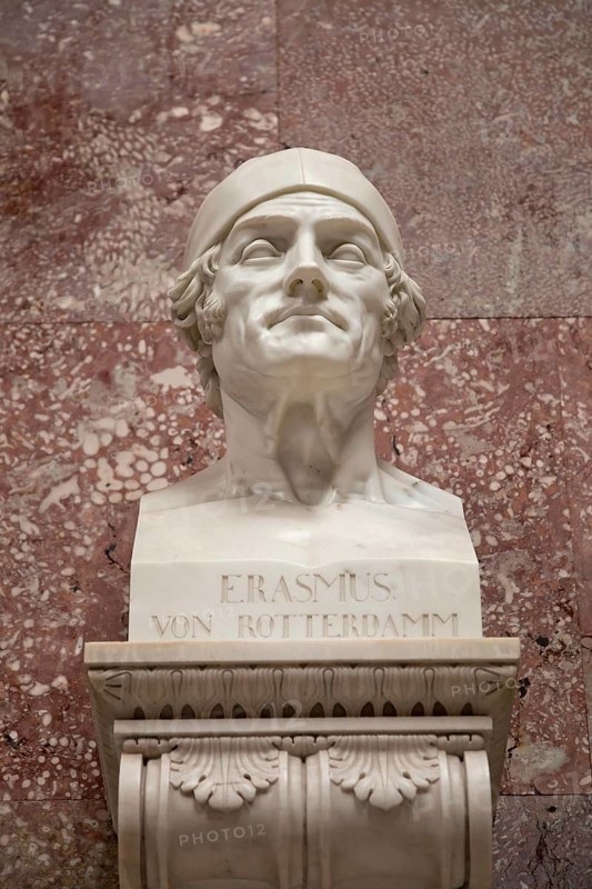 Marble bust of Erasmus of Rotterdam in the Walhalla memorial