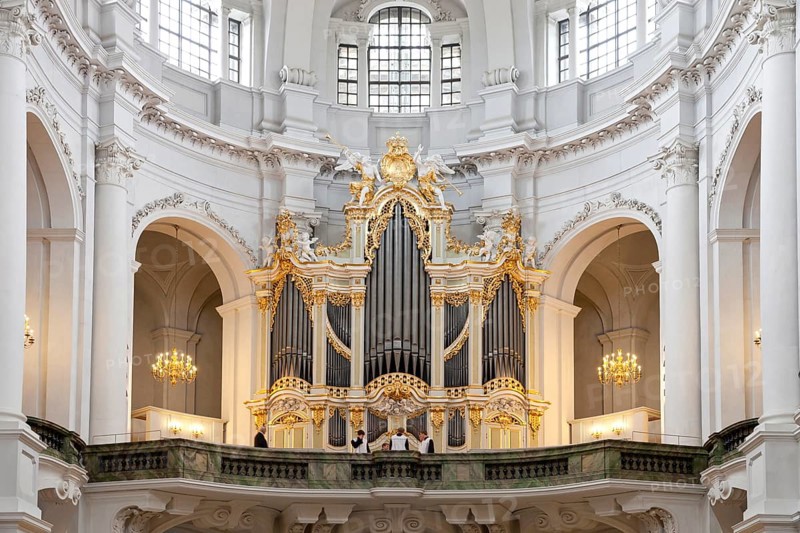 Church organ by Gottfried Silbermann in the Catholic Hofkirche