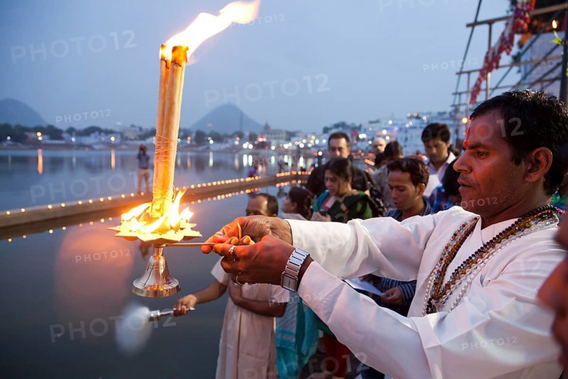 Brahmin conducting a religious ceremony