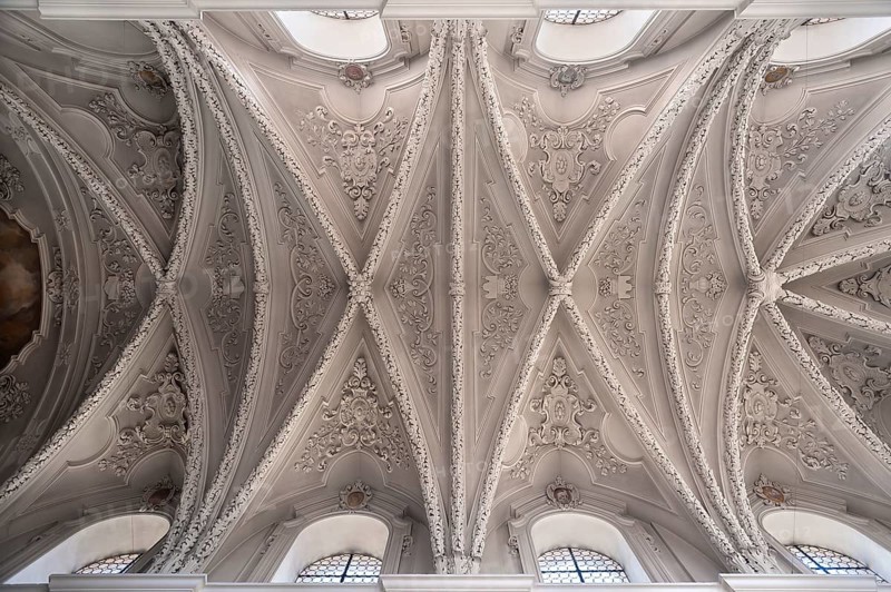 Stuccoed vaulted ceilling
