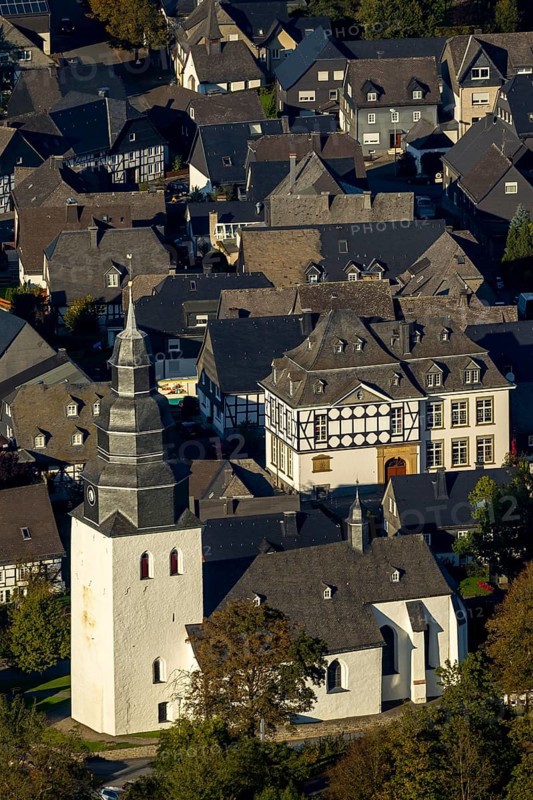 Townscape with school