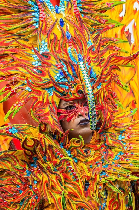 Elaborate costume at the Jember Fashion Festival