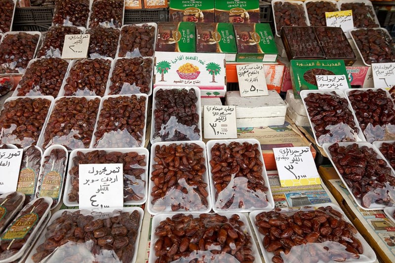 Dates in Styrofoam trays