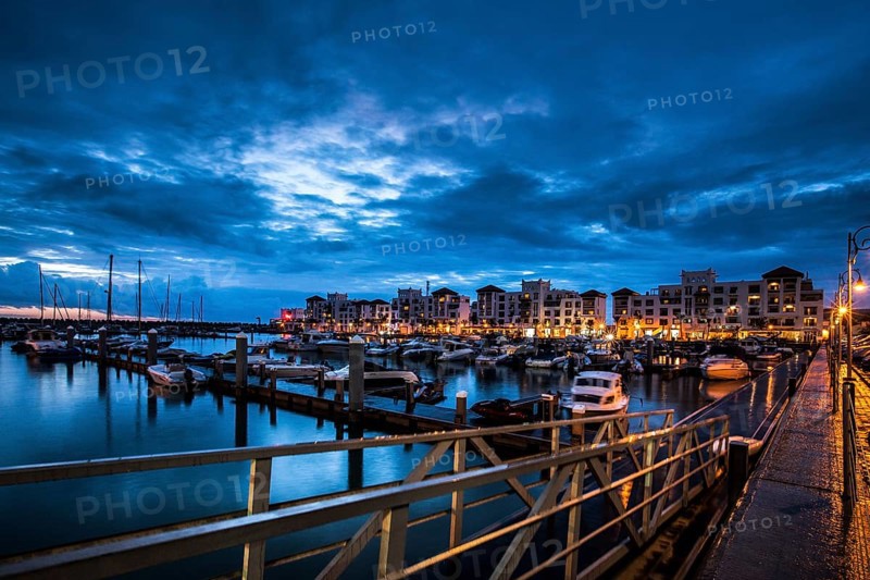 Harbor in the evening light