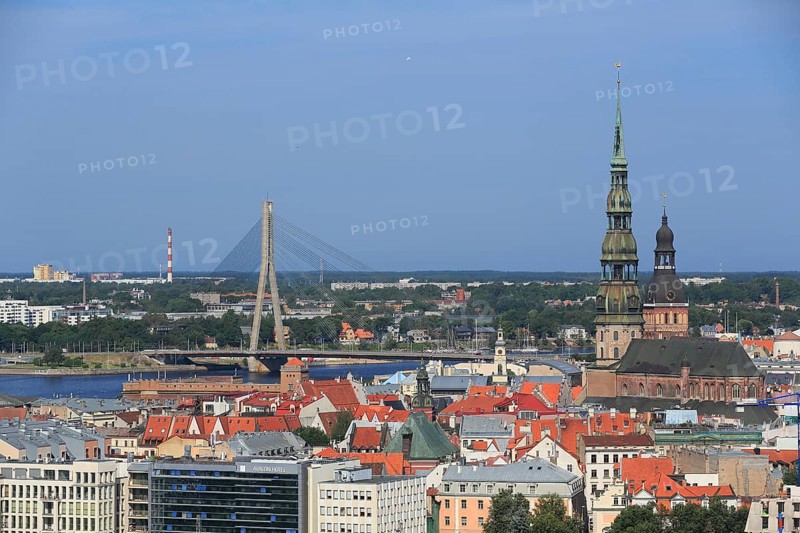 Historic centre with St. Peter's Church and Riga Cathedral