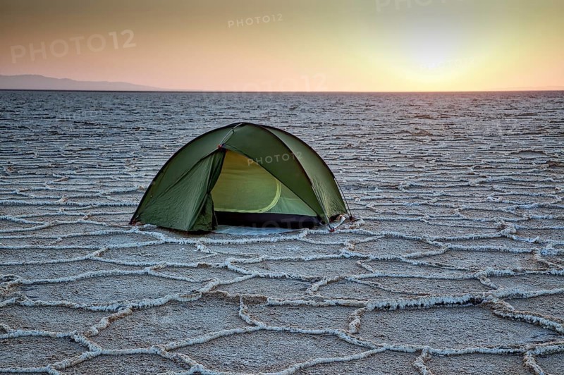 Tent in Dasht-e Kavir or Great Salt Desert