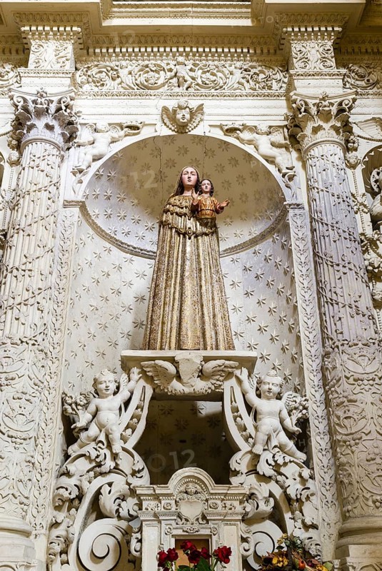 Encased wooden Madonna with Child