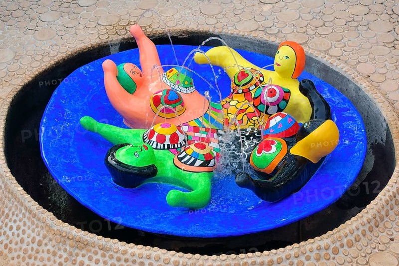 Colorful fountain in the Giardino dei Tarocchi or Garden of the Tarot