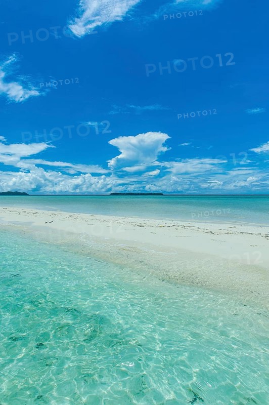 Sand strip at low tide
