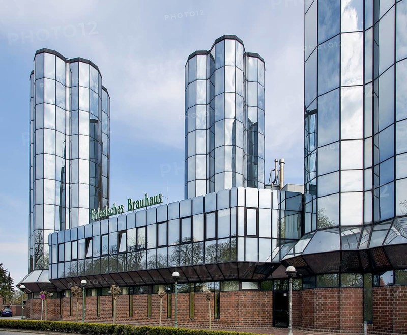 Mirrored glass towers
