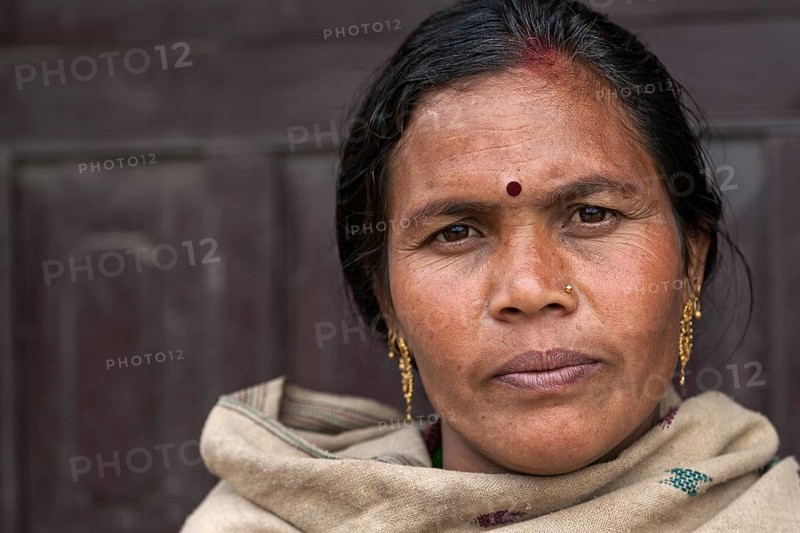 Nepalese woman with earrings