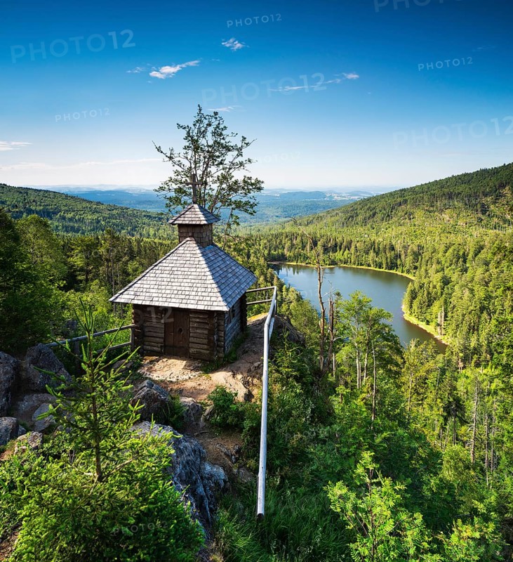 View of Rachel Chapel with Rachel Lake