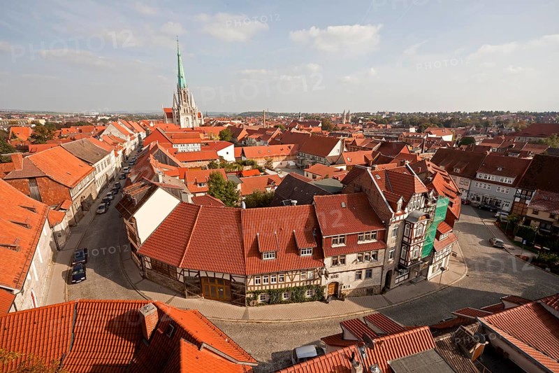 Cityscape and Marienkirche Church in Muhlhausen