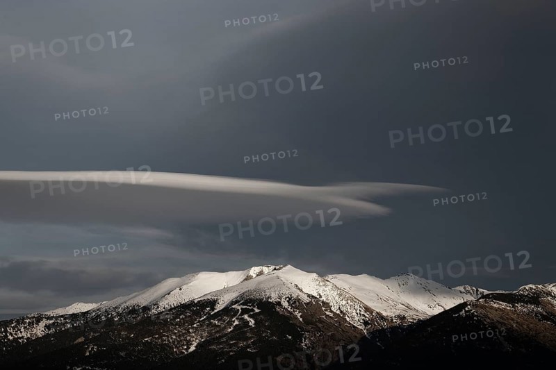 Pic du Geant with Altocumulus lenticularis cloud