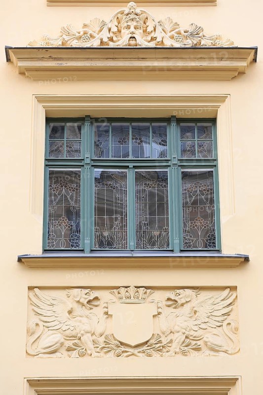 Art Nouveau facade of the house Alberta iela 12 or Albert Street 12
