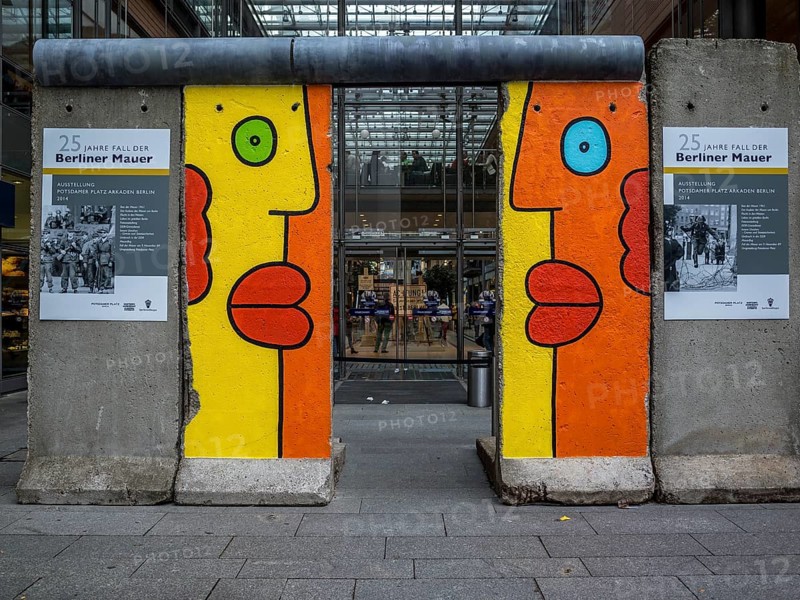 Section of the former Berlin Wall at Potsdamer Platz square