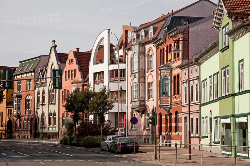 Renovated facades in Muhlhausen