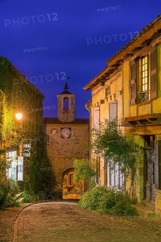 Clock tower with town gate
