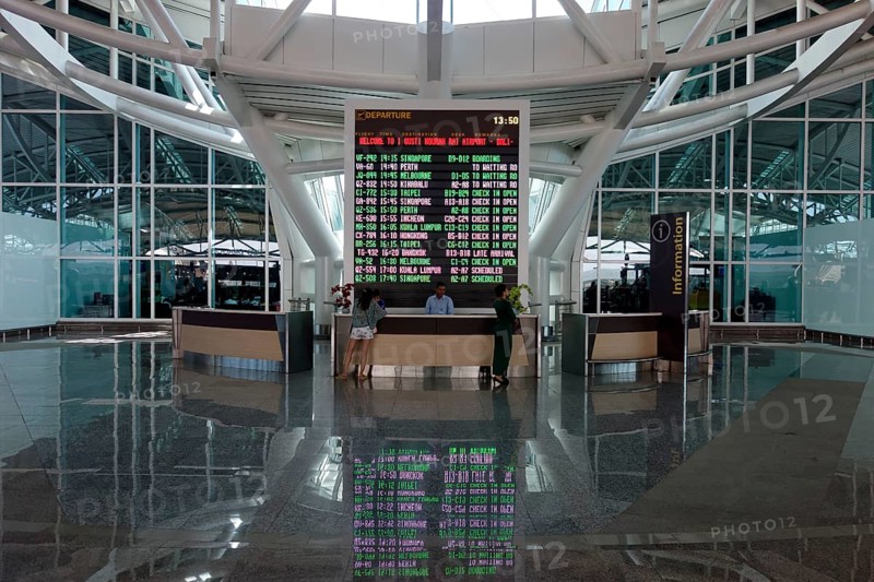 Information desk with LED display board