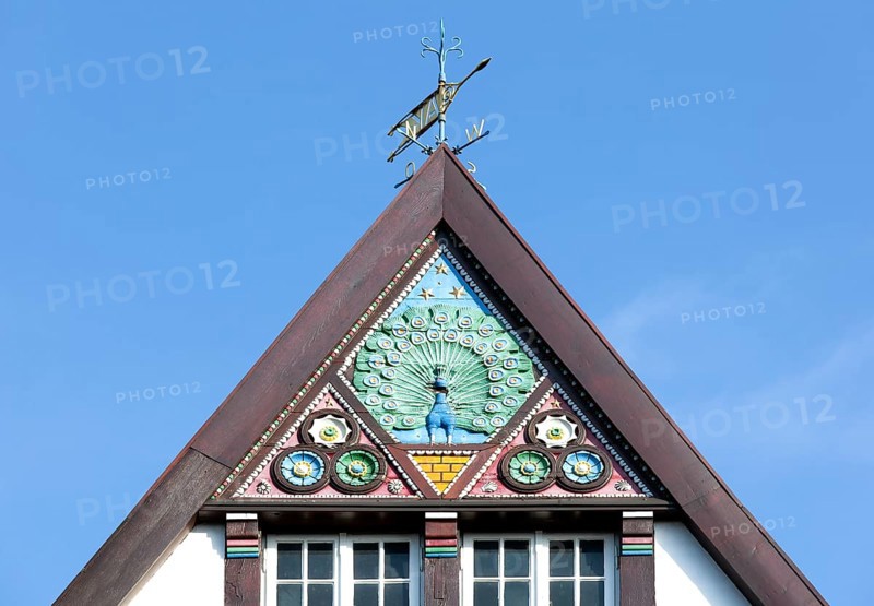 Half-timbered house with ornate facade