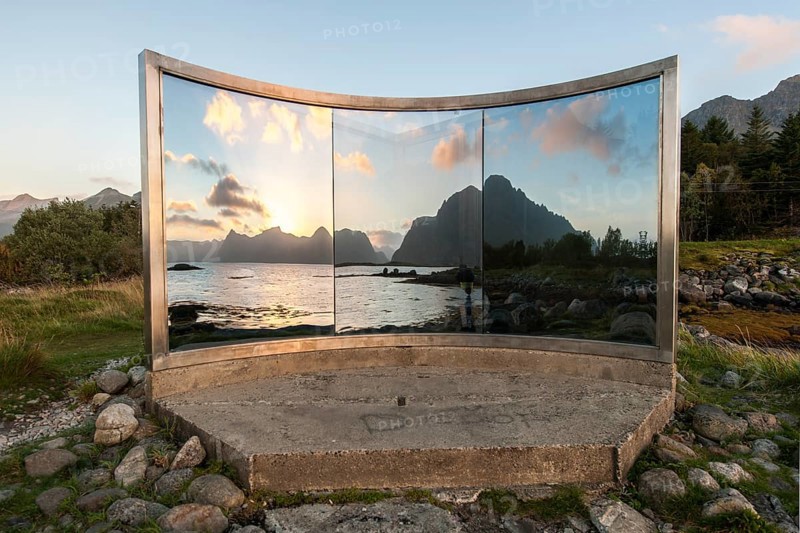Untitled art installation by the American artist Dan Graham at Artscape Nordland