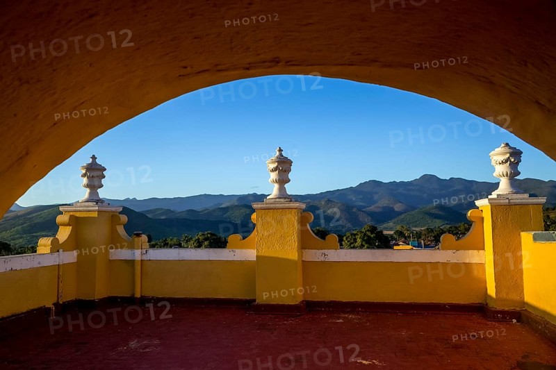 Balcony with columns