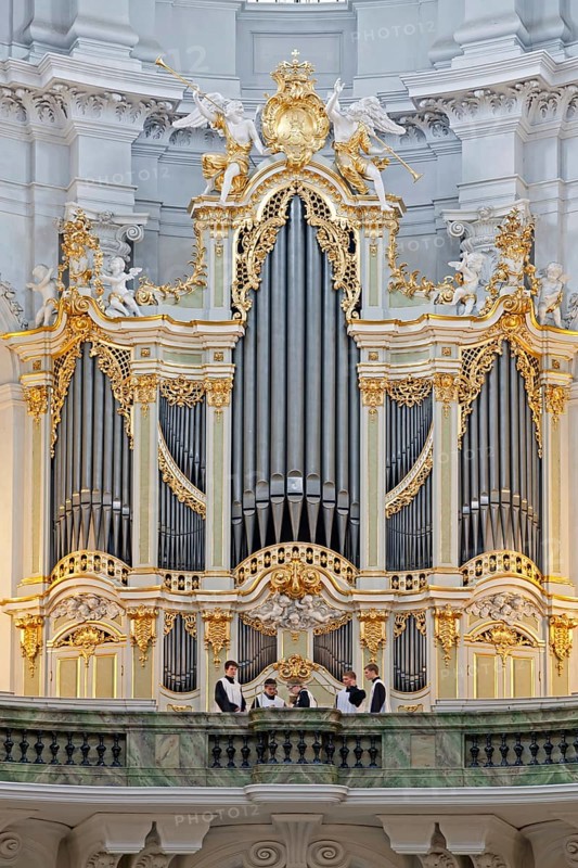 Church organ by Gottfried Silbermann in the Catholic Hofkirche