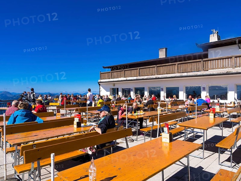 Terrace of a restaurant on Mt Kitzbuheler Horn