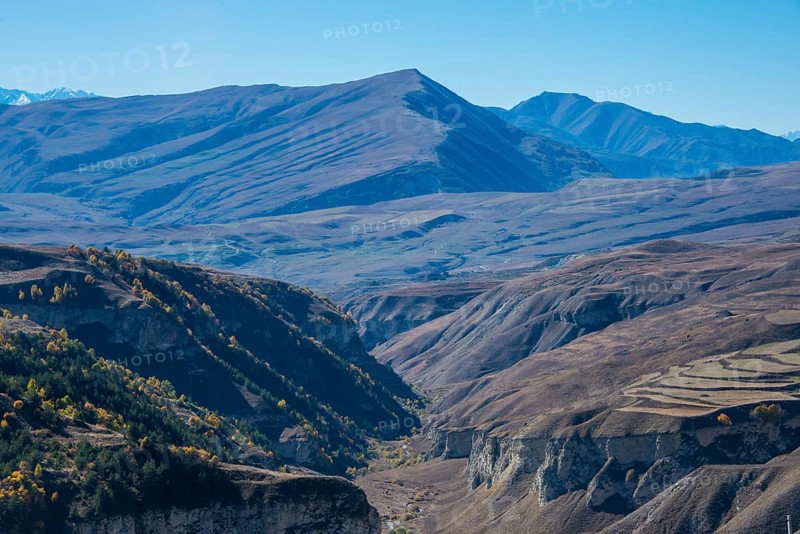 Overlook over the Chechen mountains