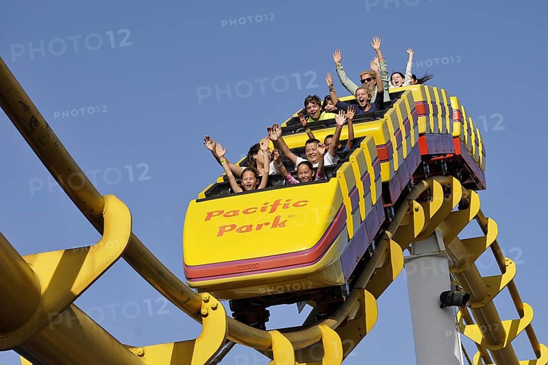 Roller coaster at Pacific Park