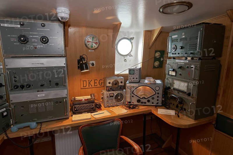 Radio room of the four-mast barque Passat with equipment from the 1950s