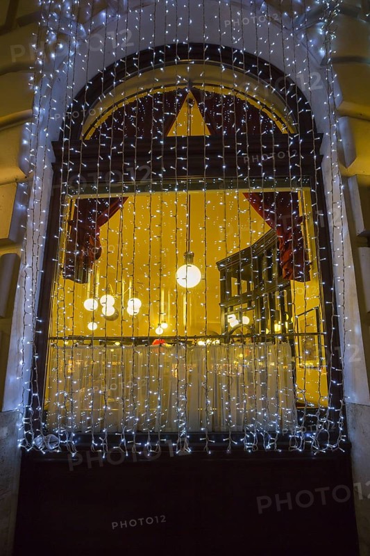 Cafe Griensteidl with Christmas lights