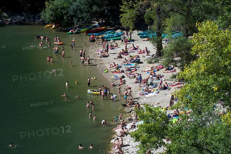 Beach on the Ardeche river